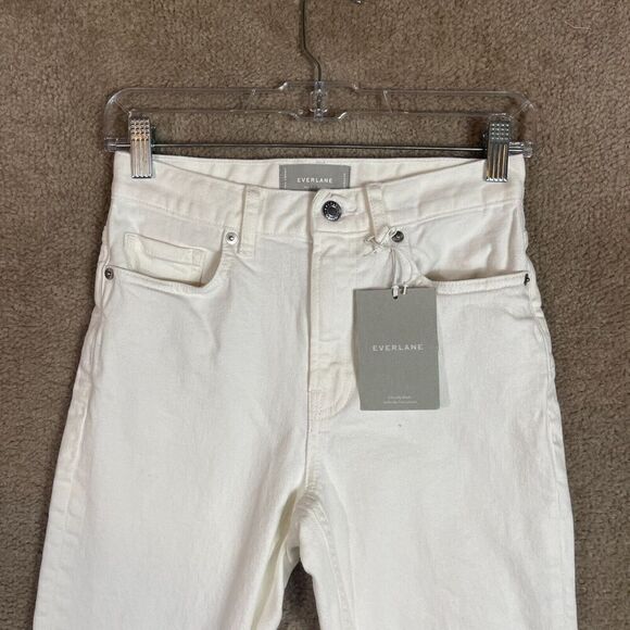 Everlane Skinny Jeans Womens Size 25 Bone High Rise Stretch‎ Japanese Denim NEW - Picture 4 of 13